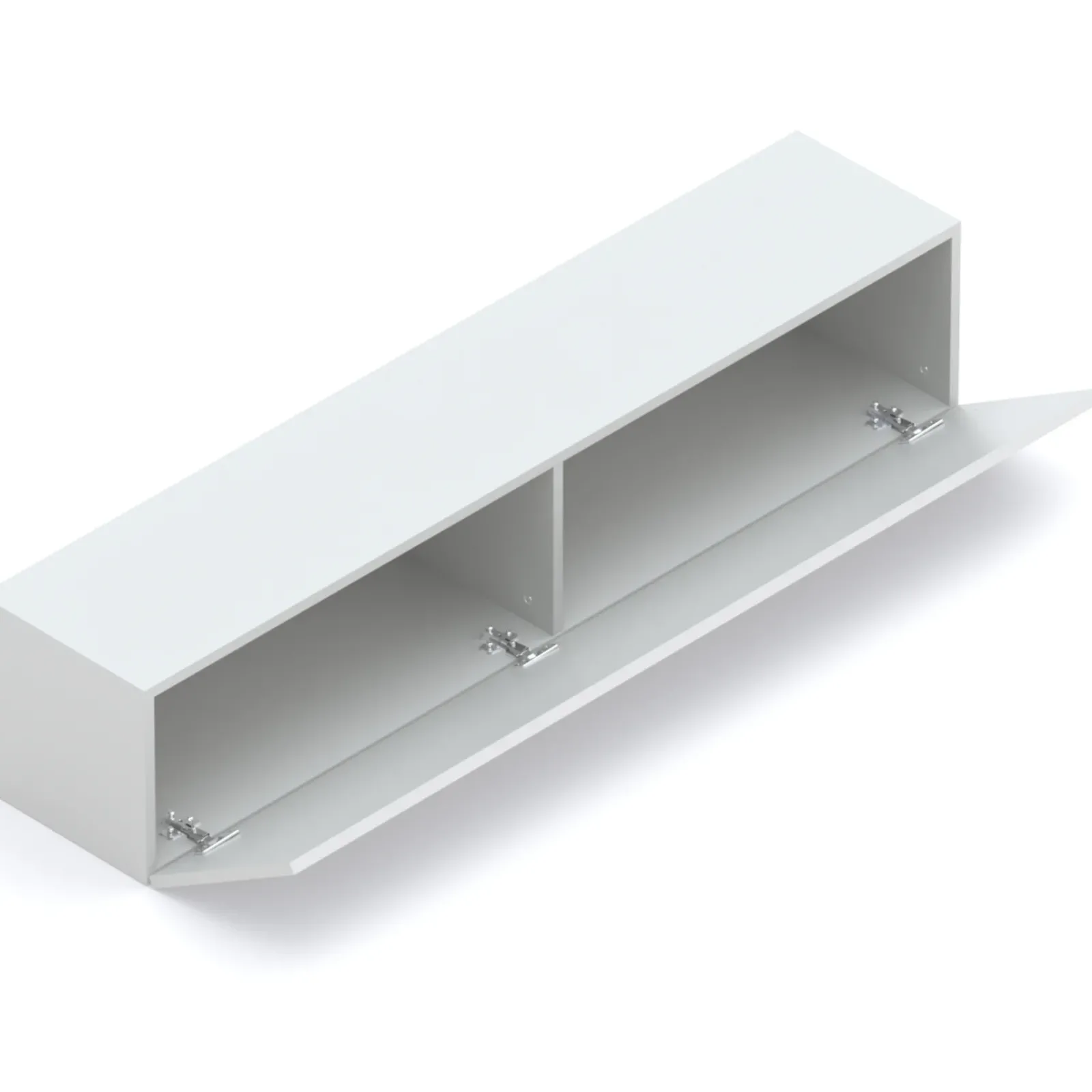 Garnero Arredamenti Mensole E Pensili-Pensile orizzontale 138x29h cm 1 anta reversibile moderno Sunset Grigio chiaro