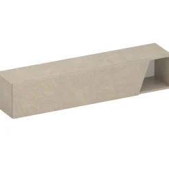 Garnero Arredamenti Mensole E Pensili-Pensile orizzontale 138x29h cm 1 anta tagliata soggiorno Sunset Tortora