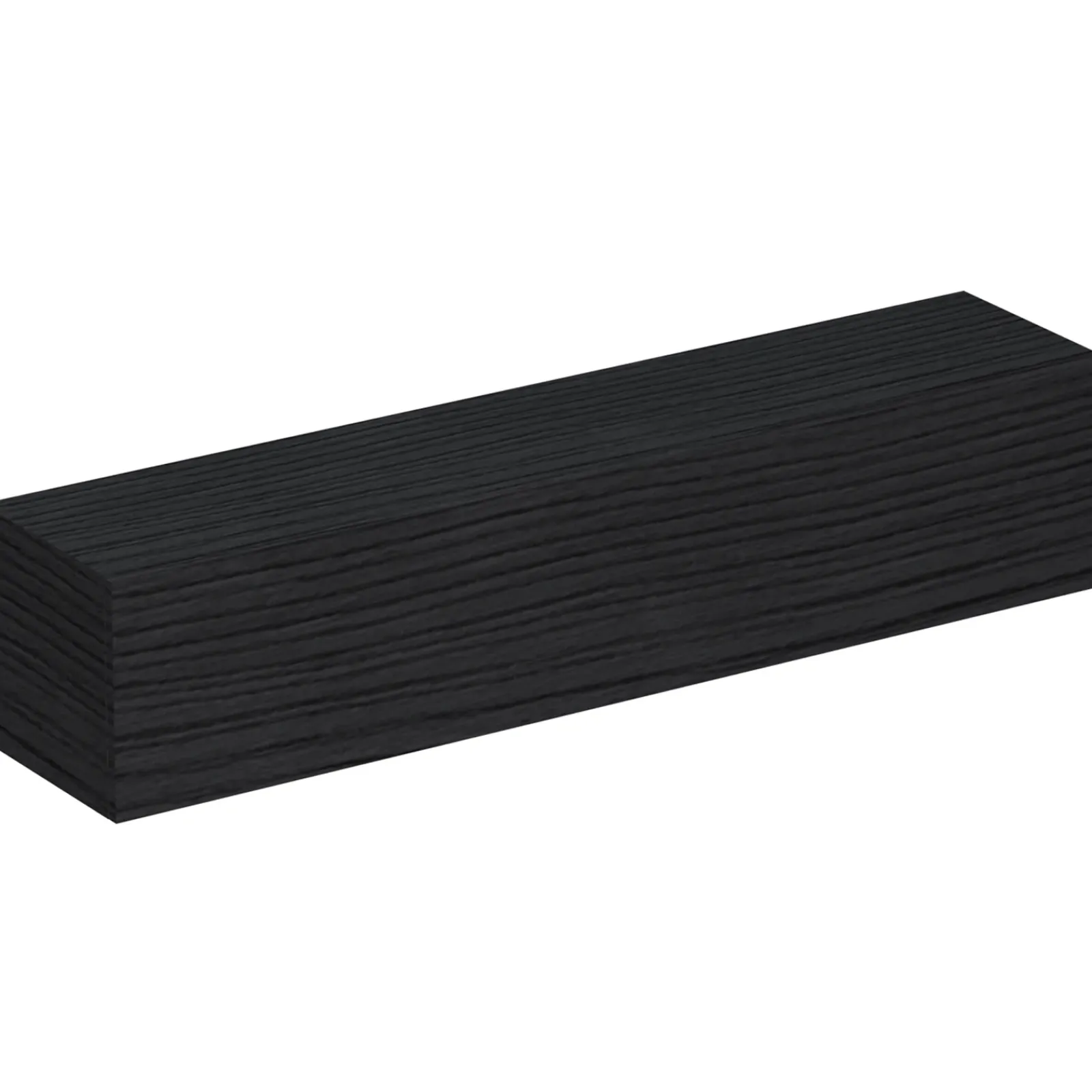 Garnero Arredamenti Mensole E Pensili-Pensile orizzontale 138x29h cm 1 anta reversibile moderno Sunset Nero Frassinato