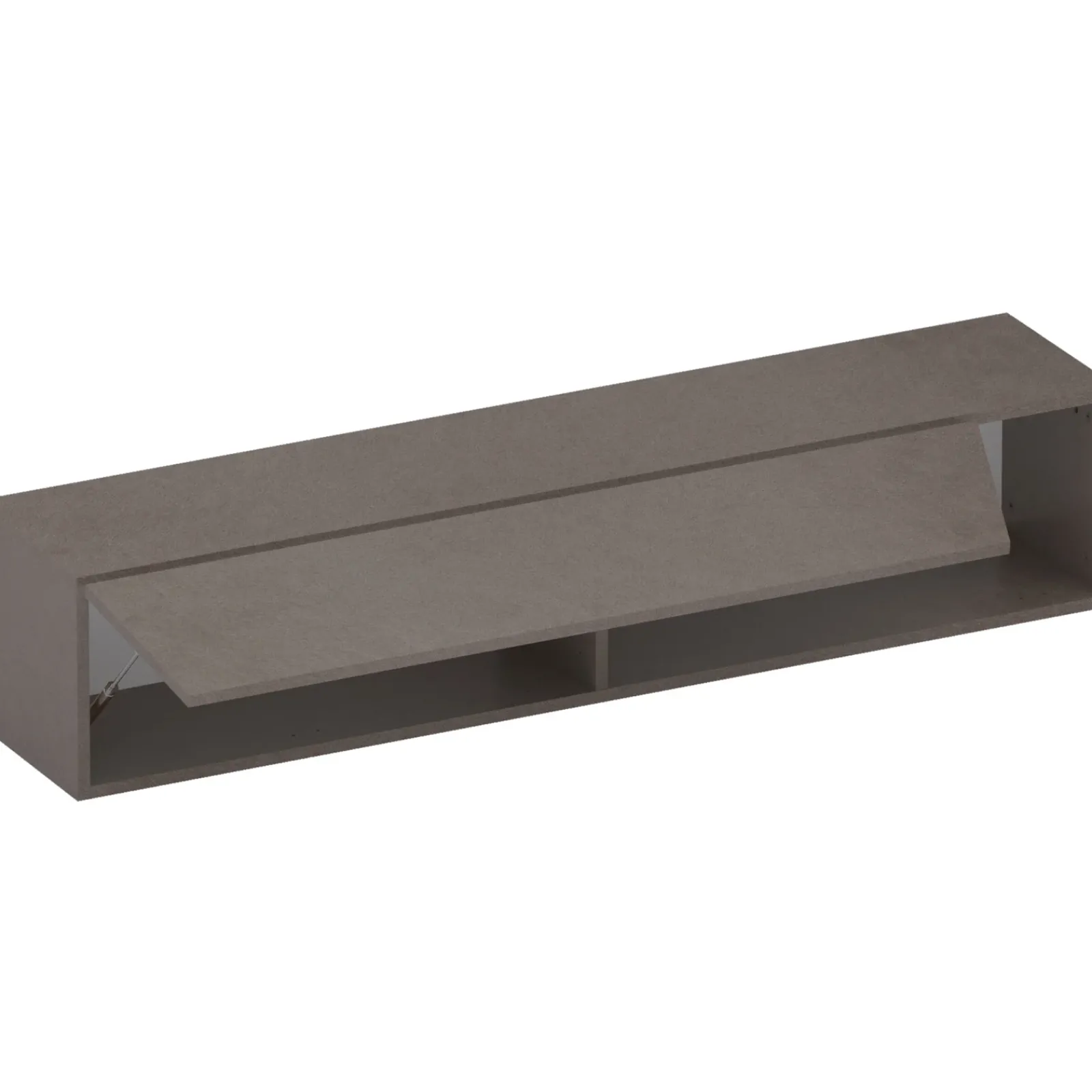 Garnero Arredamenti Mensole E Pensili-Pensile orizzontale 138x29h cm 1 anta tagliata soggiorno scuro Sunset Marrone