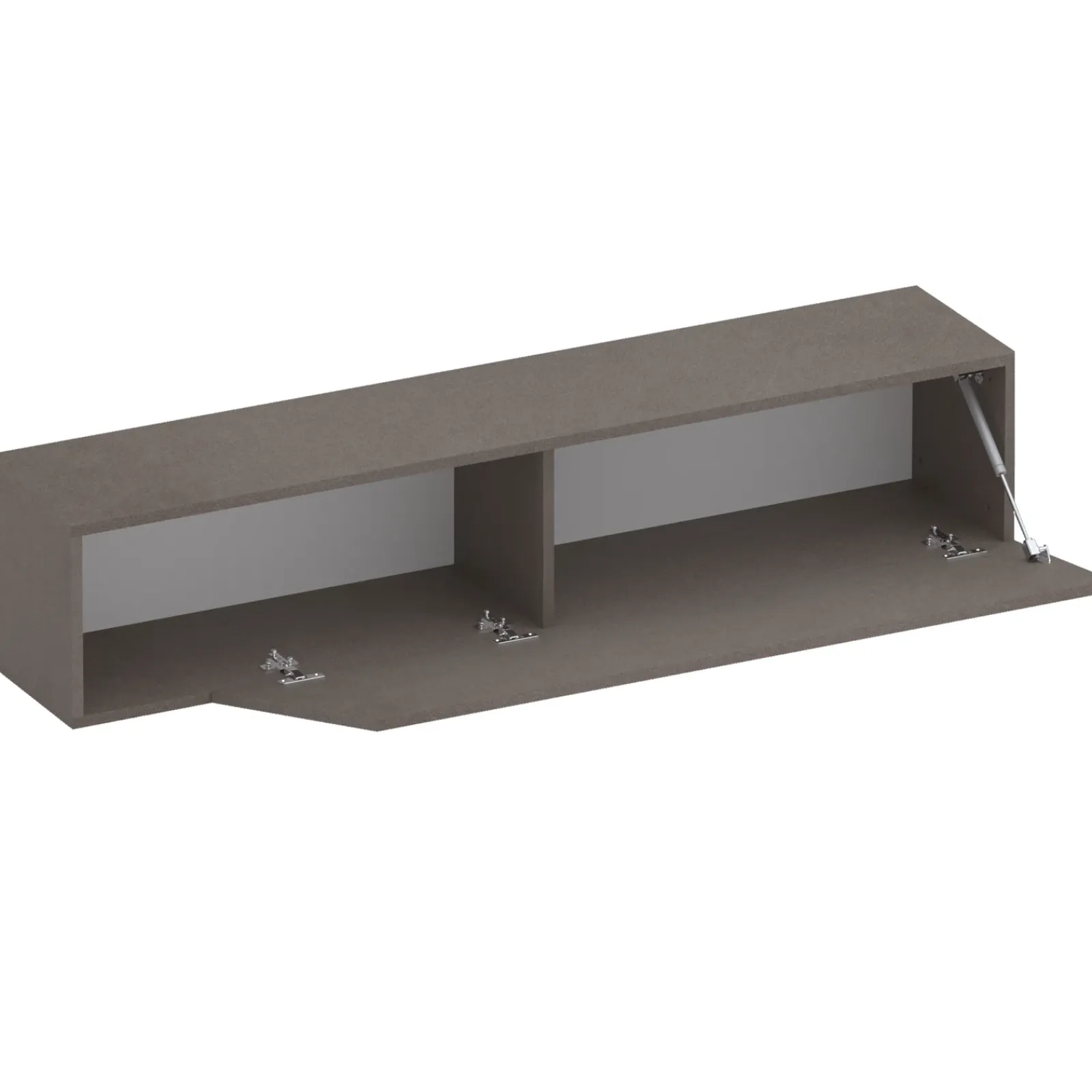 Garnero Arredamenti Mensole E Pensili-Pensile orizzontale 138x29h cm 1 anta tagliata soggiorno scuro Sunset Marrone