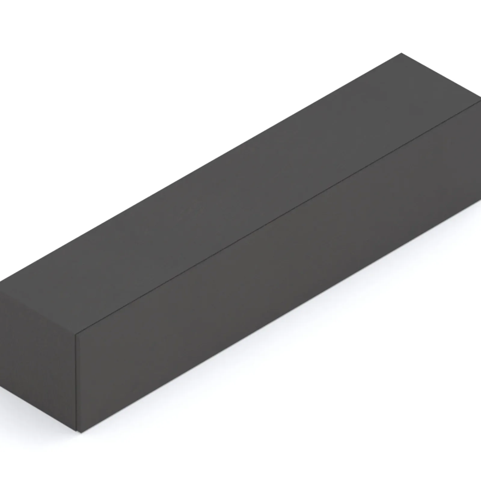 Garnero Arredamenti Mensole E Pensili|Mensole E Pensili-Pensile orizzontale 138x29h cm 1 anta reversibile moderno nero Sunset Ossido