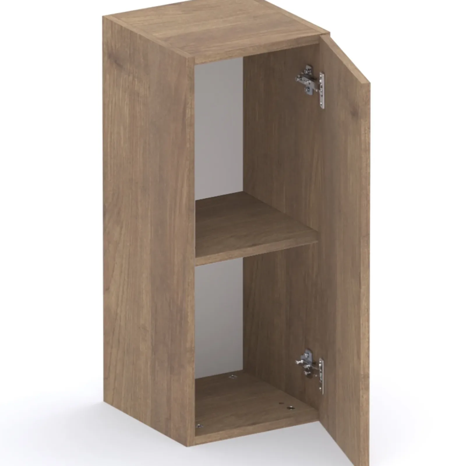 Garnero Arredamenti Mensole E Pensili-Pensile verticale 29x69h cm 1 anta reversibile rovere scuro Sunset Noce