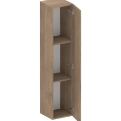 Garnero Arredamenti Mensole E Pensili-Pensile verticale 29x138h cm 1 anta reversibile moderno rovere scuro Sunset Noce