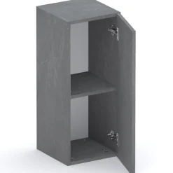 Garnero Arredamenti Mensole E Pensili-Pensile verticale 29x69h cm 1 anta reversibile Sunset Antracite