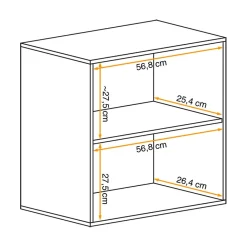 Garnero Arredamenti Mensole E Pensili-Pensile vetrinetta 60x60h cm bianco Geo