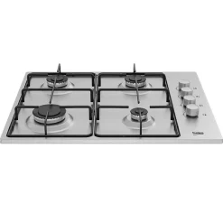Garnero Arredamenti Elettrodomestici-Piano cottura 4 fuochi ad incasso 60cm acciaio inox Beko