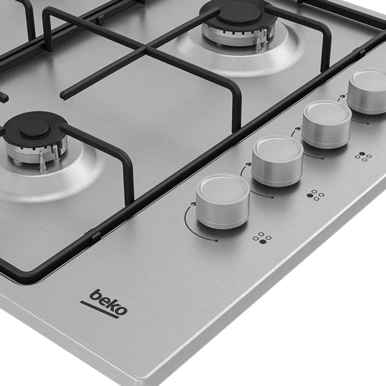 Garnero Arredamenti Elettrodomestici-Piano cottura 4 fuochi ad incasso 60cm acciaio inox Beko