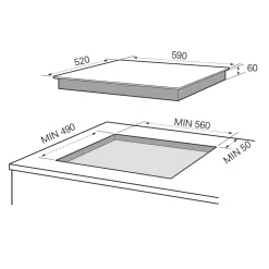 Garnero Arredamenti Elettrodomestici-Piano cottura induzione 4 zone 60cm Master Kitchen