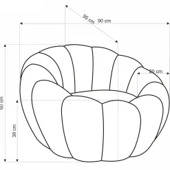 Garnero Arredamenti Poltroncine Imbottite-Poltorona imbottita in tessuto moderna giallo Coccoluna Senape