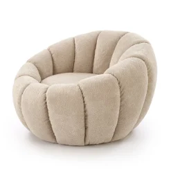 Garnero Arredamenti Poltroncine Imbottite-Poltorona imbottita in tessuto design moderno Coccoluna Beige