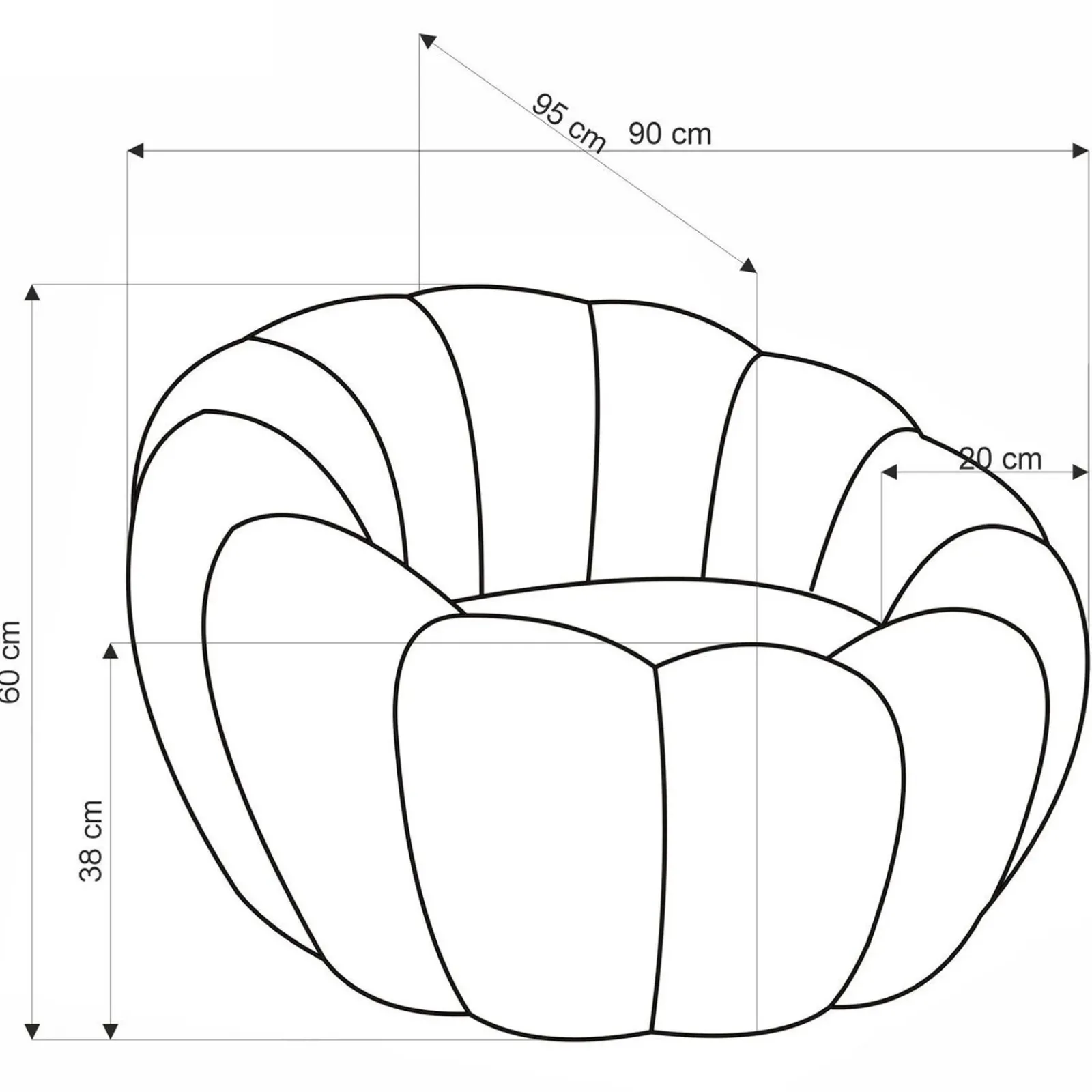 Garnero Arredamenti Poltroncine Imbottite-Poltorona imbottita in tessuto design moderno Coccoluna Beige