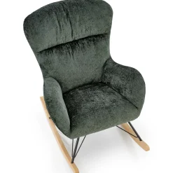 Garnero Arredamenti Poltrone Relax|Poltroncine Imbottite-Poltrona a dondolo imbottita in tessuto Isla Verde