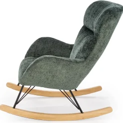 Garnero Arredamenti Poltrone Relax|Poltroncine Imbottite-Poltrona a dondolo imbottita in tessuto Isla Verde