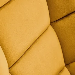 Garnero Arredamenti Poltroncine Imbottite|Poltrone Relax-Poltrona a dondolo relax imbottita in velluto giallo Nanna Senape