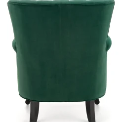 Garnero Arredamenti Poltrone Design|Poltrone Relax-Poltrona classica relax imbottita in velluto verde scuro Mazia Tessuto Vellutino Verde