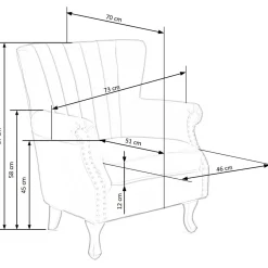 Garnero Arredamenti Poltrone Design|Poltrone Relax-Poltrona classica relax imbottita in velluto blu Mazia Tessuto Velluto Blu