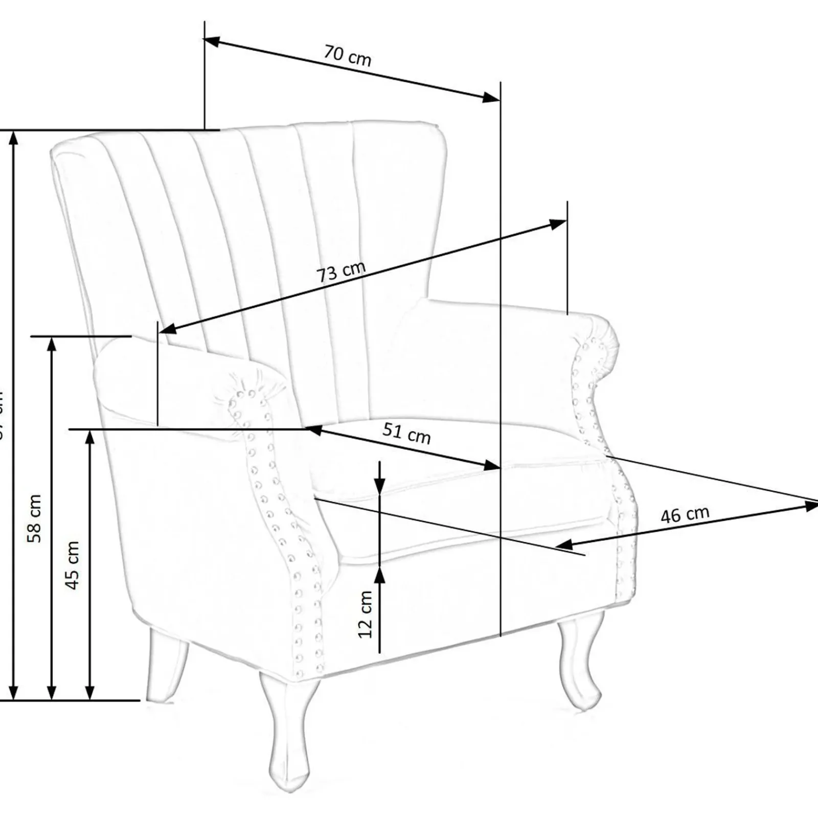 Garnero Arredamenti Poltrone Design|Poltrone Relax-Poltrona classica relax imbottita in velluto blu Mazia Tessuto Velluto Blu