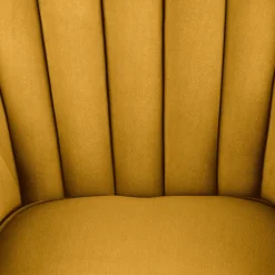 Garnero Arredamenti Poltrone Design|Poltrone Relax-Poltrona classica relax imbottita in velluto Mazia Senape