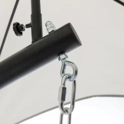 Garnero Arredamenti Dondoli Da Giardino|Poltrone Da Giardino-Poltrona da giardino a dondolo sospesa 103x212h cm nero grigio Onda