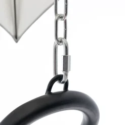 Garnero Arredamenti Dondoli Da Giardino|Poltrone Da Giardino-Poltrona da giardino a dondolo sospesa 103x212h cm nero grigio Onda