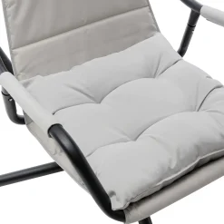 Garnero Arredamenti Dondoli Da Giardino|Poltrone Da Giardino-Poltrona da giardino a dondolo sospesa 103x212h cm nero grigio Onda