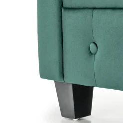 Garnero Arredamenti Poltrone Design|Poltrone Relax-Poltrona da sala imbottita in velluto scuro nero Spina Verde