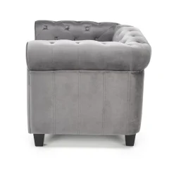Garnero Arredamenti Poltrone Design|Poltrone Relax-Poltrona da sala imbottita in velluto nero Spina Grigio