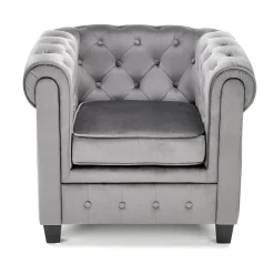 Garnero Arredamenti Poltrone Design|Poltrone Relax-Poltrona da sala imbottita in velluto nero Spina Grigio