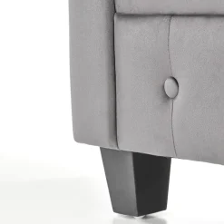 Garnero Arredamenti Poltrone Design|Poltrone Relax-Poltrona da sala imbottita in velluto nero Spina Grigio