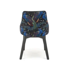 Garnero Arredamenti Poltrone Design-Poltrona da salotto in velluto con grafica Avarua Nero