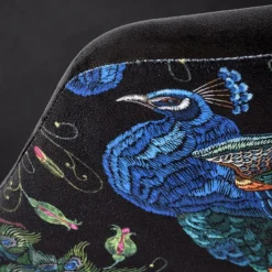 Garnero Arredamenti Poltrone Design-Poltrona da salotto in velluto con grafica Avarua Nero