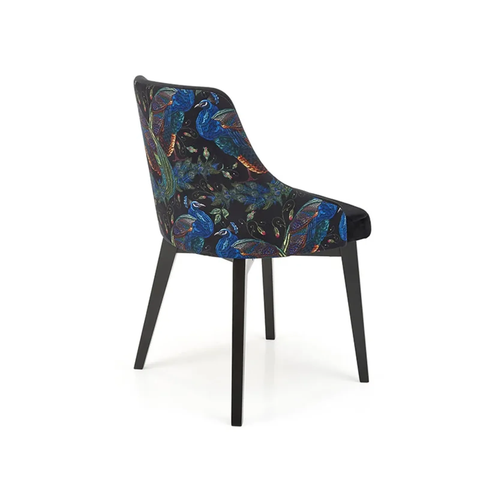 Garnero Arredamenti Sedie In Tessuto|Poltrone Design-Poltrona da salotto in velluto con grafica Avarua Blu