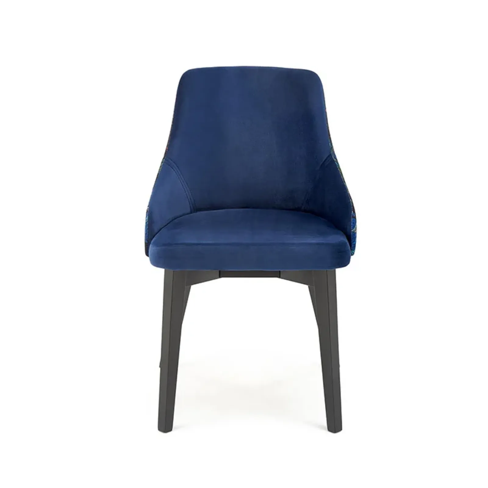 Garnero Arredamenti Sedie In Tessuto|Poltrone Design-Poltrona da salotto in velluto con grafica Avarua Blu