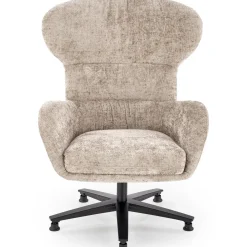 Garnero Arredamenti Poltrone Design|Poltrone Relax-Poltrona design girevole imbottita in tessuto Mappy Beige