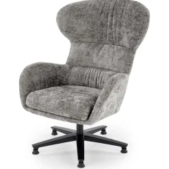 Garnero Arredamenti Poltrone Design|Poltrone Relax-Poltrona design girevole imbottita in tessuto  Mappy Grigio