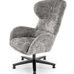 Garnero Arredamenti Poltrone Design|Poltrone Relax-Poltrona design girevole imbottita in tessuto  Mappy Grigio