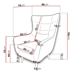 Garnero Arredamenti Poltrone Design-Poltrona design imbottita in tessuto Soffio Beige