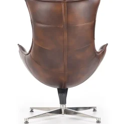 Garnero Arredamenti Poltrone Design|Poltroncine Imbottite-Poltrona design imbottita ecopelle vintage Isotta Marrone