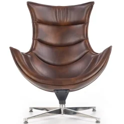 Garnero Arredamenti Poltrone Design|Poltroncine Imbottite-Poltrona design imbottita ecopelle vintage Isotta Marrone