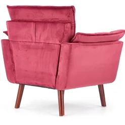 Garnero Arredamenti Poltrone Design|Poltroncine Imbottite-Poltrona design imbottita bordeaux Eugenia Gihome®