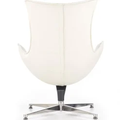 Garnero Arredamenti Poltrone Design|Poltroncine Imbottite-Poltrona design in ecopelle imbottita Isotta Bianco