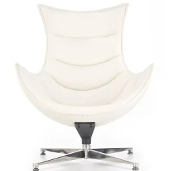 Garnero Arredamenti Poltrone Design|Poltroncine Imbottite-Poltrona design in ecopelle imbottita Isotta Bianco