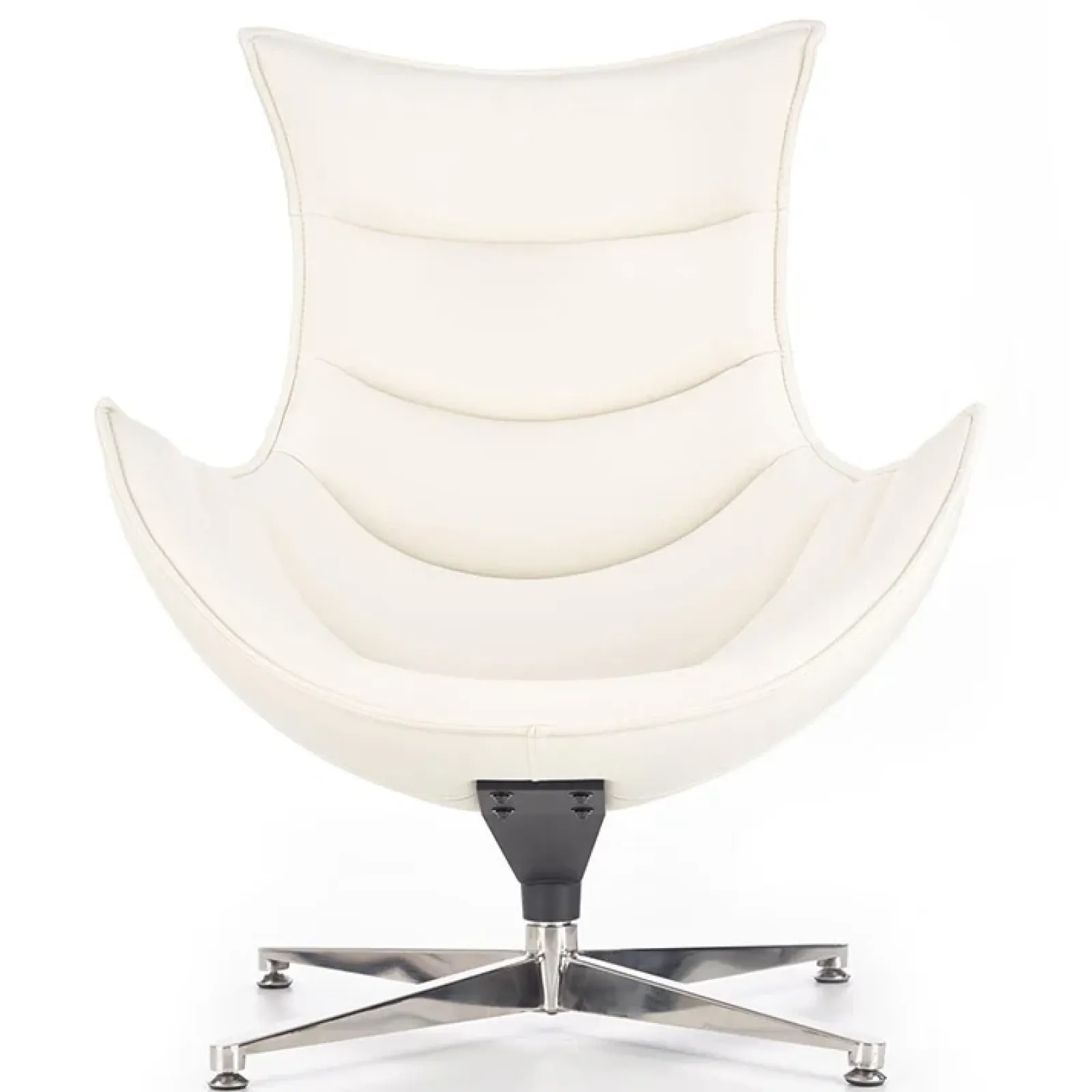 Garnero Arredamenti Poltrone Design|Poltroncine Imbottite-Poltrona design in ecopelle imbottita Isotta Bianco