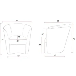 Garnero Arredamenti Poltrone Sala D'attesa-Poltrona design relax in ecopelle celeste Valentina Azzurro