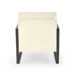 Garnero Arredamenti Poltrone Design-Poltrona design soggiorno in rattan naturale beige nero Niceto