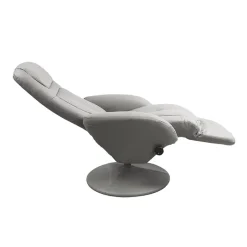 Garnero Arredamenti Poltrone Design|Poltroncine Imbottite-Poltrona imbottita in ecopelle reclinabile Nina Grigio