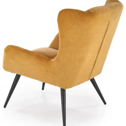 Garnero Arredamenti Poltrone Relax|Poltroncine Imbottite-Poltrona imbottita in tessuto giallo nero Snooz Senape