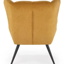 Garnero Arredamenti Poltrone Relax|Poltroncine Imbottite-Poltrona imbottita in tessuto giallo nero Snooz Senape