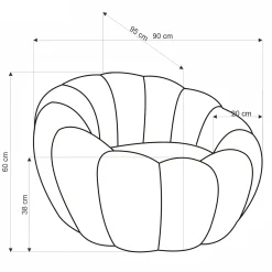 Garnero Arredamenti Poltroncine Imbottite-Poltrona imbottita in tessuto bouclé design moderno color Coccoluna Crema